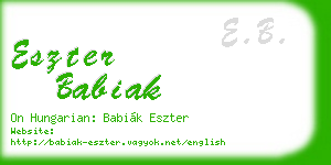 eszter babiak business card